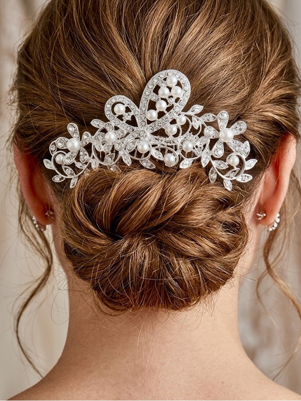 Bridal wedding bling diamond crystal hair comb new